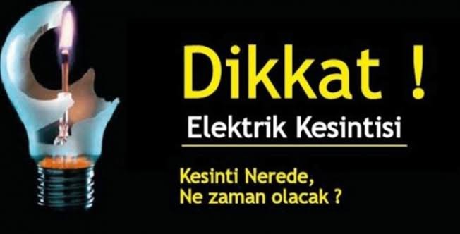 Dikkat! Elektrik Kesintisi