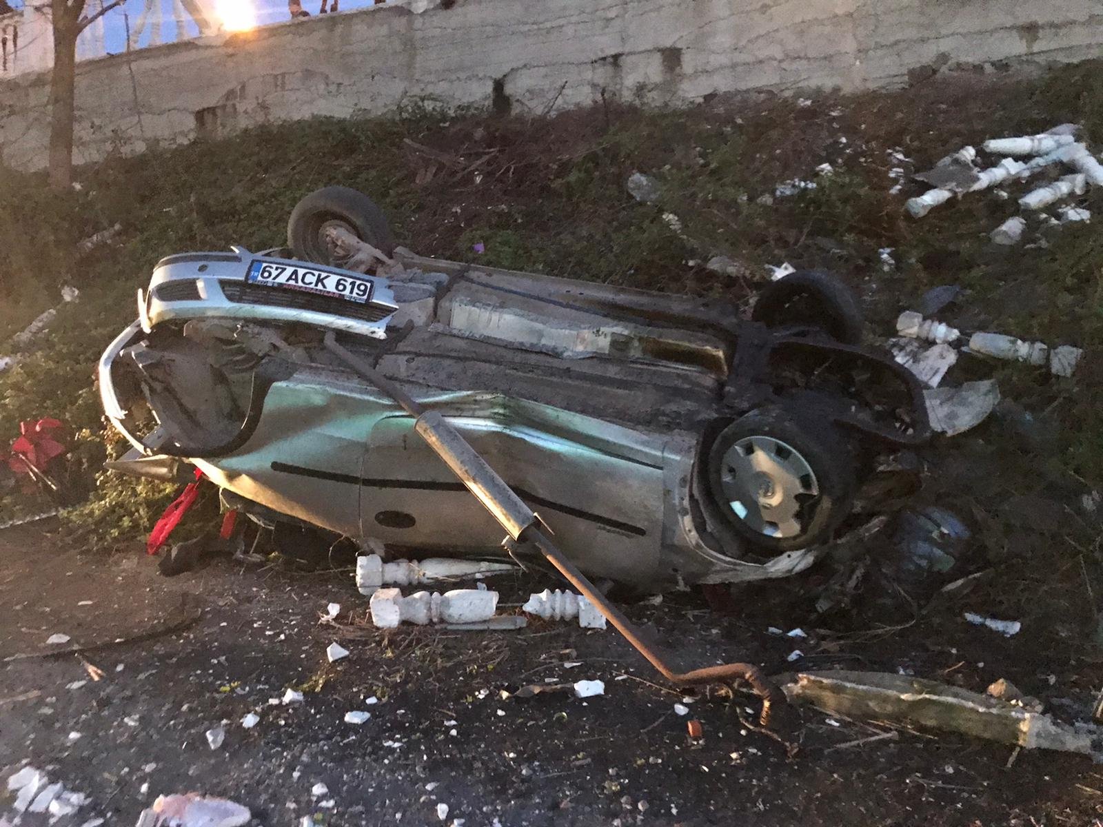 Feci Kaza: Araç Hurdaya Döndü! Hafif Yaralı Kurtuldu