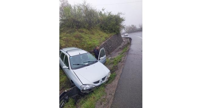 Kontrolden çıkan otomobil kaza yaptı: 1 yaralı