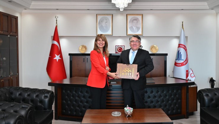 Rektör Özölçer Hitit Üniversitesi Rektör Yardımcısı Prof. Dr. Baykam’ı Makamında Kabul Etti