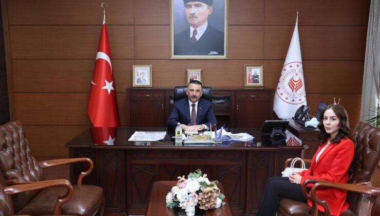 Zonguldak Valisi Osman Hacıbektaşoğlu, Gökçebey Kaymakamı Şıktaş’ı makamında ağırladı