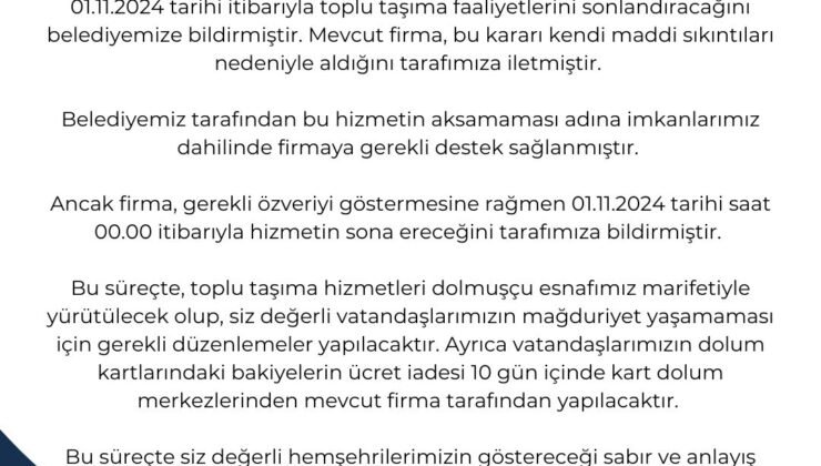 Zonguldak’ta Özel Halk Otobüsleri Hizmetini Sonlandırıyor: Toplu Taşıma Dolmuşlarla Devam Edecek