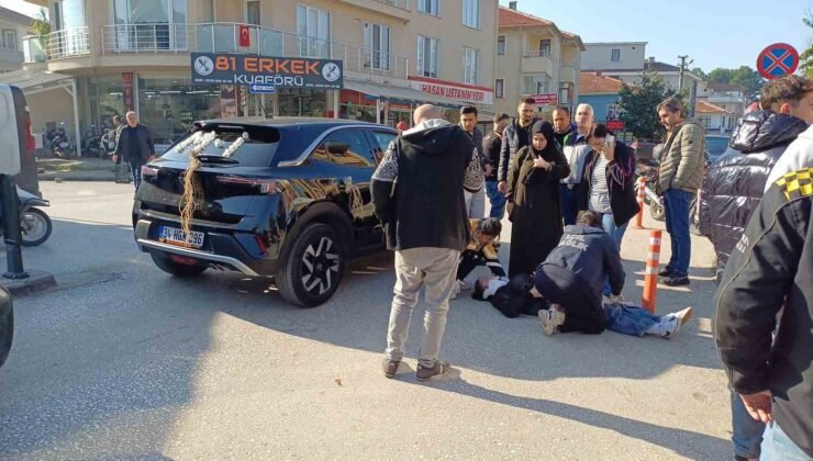 Düzce’de Gelin Arabası Düğün Yerine Polis Merkezine Gitti