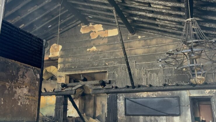 Kartalkaya’da yanan otelin içi görüntülendi