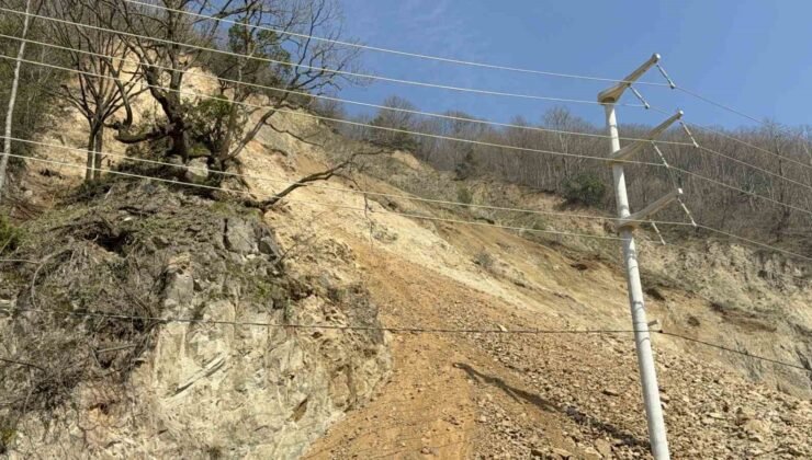 Düzce’de heyelan meydana geldi