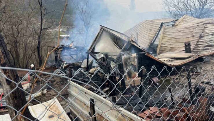 2 ev, samanlık ve traktör alevlere teslim oldu
