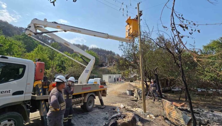 Yangından etkilenen köyde yeniden yaşam alanları kuruluyor