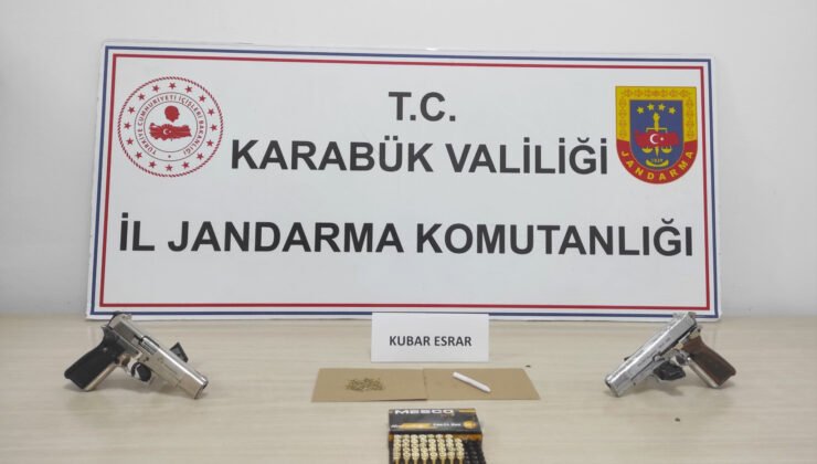 Karabük’te uyuşturucu ve silah operasyonu