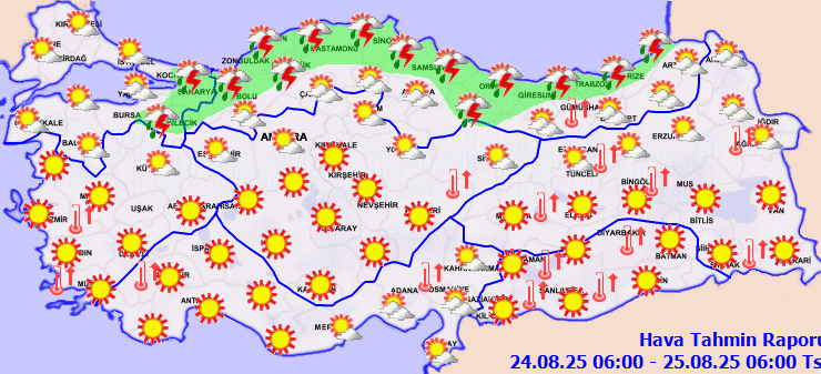 Zonguldak’ta sağanak uyarısı: Sıcaklık 25 dereceye düşüyor