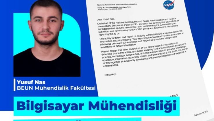 BEUN öğrencisi Yusuf Nas’tan NASA’da uluslararası başarı