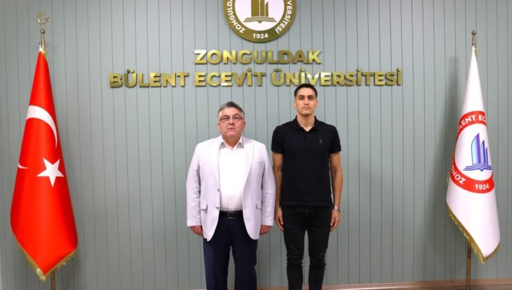 BEUN’un Gururu Millî Sporcu Doğukan Kilcioğlu’dan Rektör Özölçer’e Veda Ziyareti