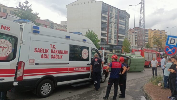 Zonguldak Ereğli’de otomobil takla attı: 1 yaralı