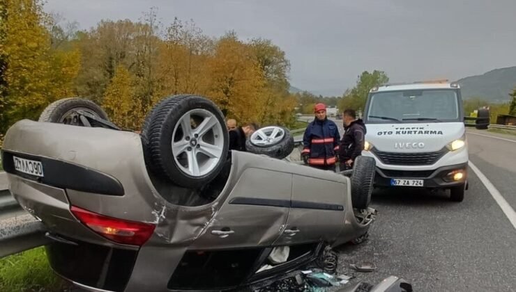 Çaycuma’da yağış kazaya yol açtı: 2 yaralı