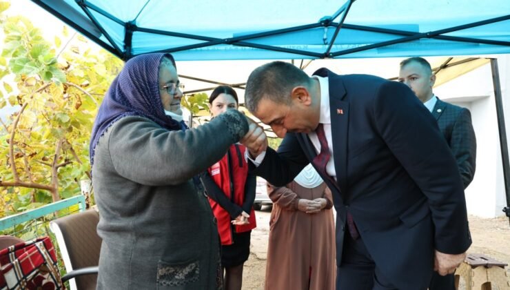 Vali Hacıbektaşoğlu’ndan Kıbrıs gazisi Celal Dibek’in ailesine taziye