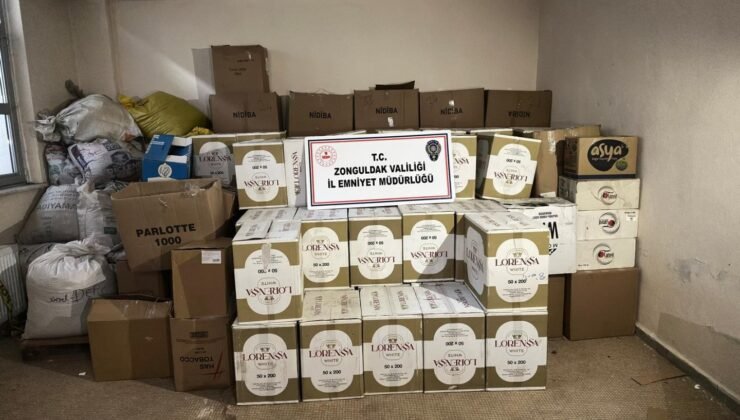 Zonguldak’ta kaçak tütün ve makaron operasyonu: 3 gözaltı
