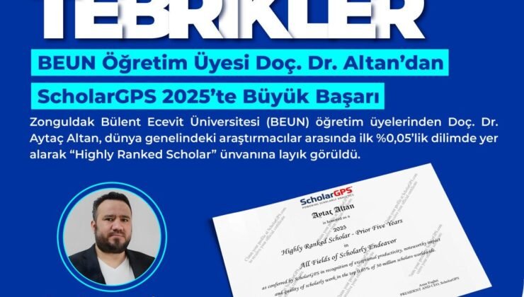 BEUN Öğretim Üyesi Doç. Dr. Altan’dan ScholarGPS 2025’te Büyük Başarı