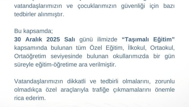 Zonguldak’ta eğitime ‘fırtına’ engeli: Taşımalı sistemde okullar tatil edildi