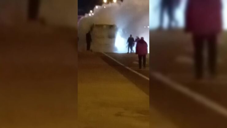 Zonguldak’ta seyir halindeki halk otobüsünde yangın paniği