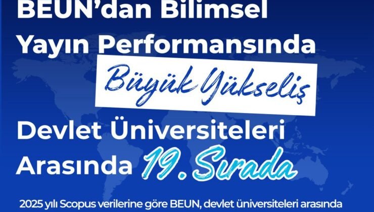 BEUN’dan Bilimsel Yayın Performansında Büyük Yükseliş: Devlet Üniversiteleri Arasında 19. Sırada