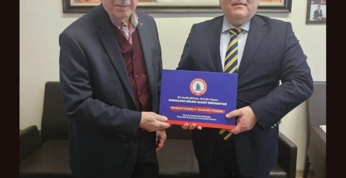 Cumhurbaşkanlığı Yüksek İstişare Kurulu Üyesi Köksal Toptan, Rektör Özölçer’i Makamında Kabul Etti