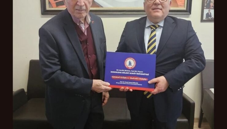 Cumhurbaşkanlığı Yüksek İstişare Kurulu Üyesi Köksal Toptan, Rektör Özölçer’i Makamında Kabul Etti