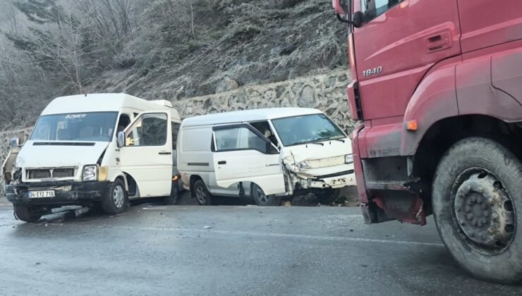 Zonguldak-Ankara yolunda buz tuzağı: Peş peşe kazalar meydana geldi