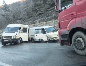 Zonguldak-Ankara yolunda buz tuzağı: Peş peşe kazalar meydana geldi