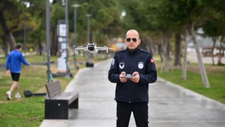 Antalya Büyükşehir Zabıtasından Dronla Denetim