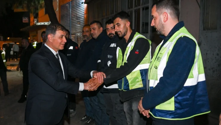 Bornova'Da Başkanlardan Gece Baklavalı Destek