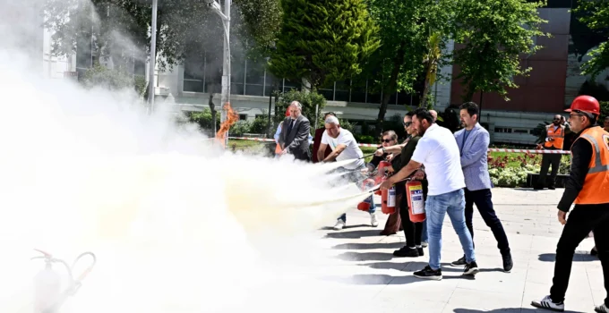 Muratpaşa’da Yangın Tatbikatı