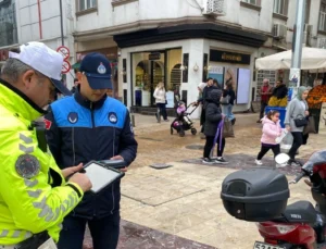 Ordu’da Trafiğe Kapalı Caddelerde Motosiklet Denetimi