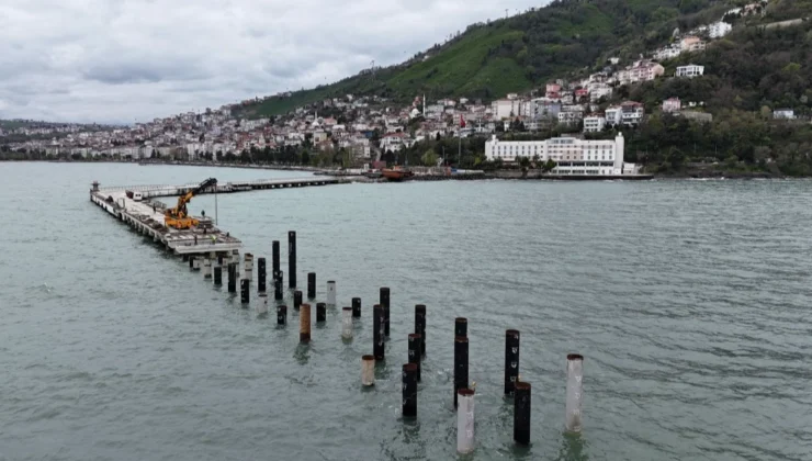 Ordu Atatürk Rıhtımı’nda Çalışmalar Adım Adım Ilerliyor