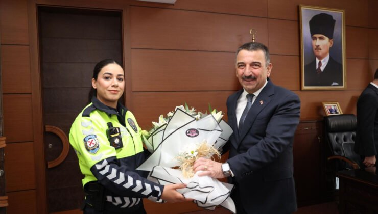 Vali Hacıbektaşoğlu, İl Emniyet Müdürü Ergen ve polisleri kabul etti