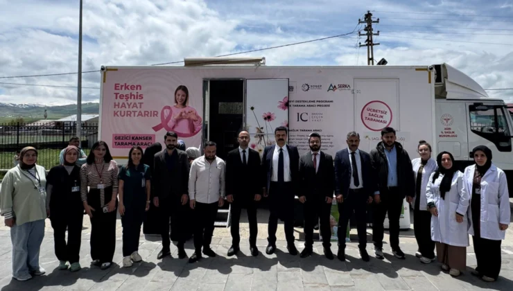 Ağrı İl Sağlık'Tan Mobil Kanser Tarama Hizmetlerine Yerinde Inceleme