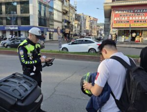 Ereğli polisi motosiklet sürücülerine yönelik denetim yaptı
