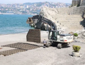 Zonguldak'Ta Kızlar Plajı Yaz Sezonuna Hazırlanıyor