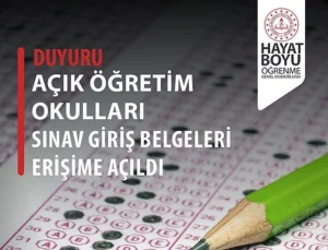 Açık Öğretim E-Sınav Giriş Belgeleri Erişime Açıldı