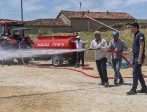 Ankara'Da Kırsal Mahallelere Yangın Söndürme Tankeri Desteği
