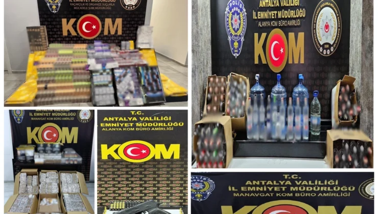Antalya’da Kaçakçılık Operasyonları… 19 Şüpheliye Adli Işlem