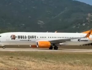 Zonguldak Havalimanı’nda Hull City logosu görenleri yanılttı