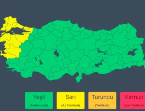 Bakanlık Sarı Kodla Uyardı: Fırtınaya Dikkat!