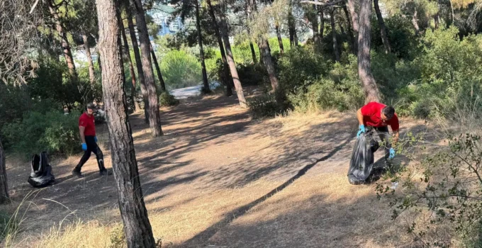 Güzelyalı Çamlıbel’de Orman Yangını Riskine Karşı Temizlik Çalışması