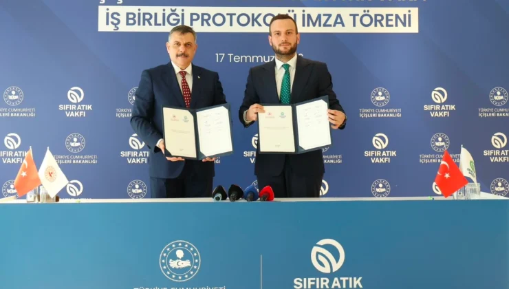 İçişleri Bakanlığı Ile Sıfır Atık Vakfı Arasında Çevre Için Iş Birliği Protokolü