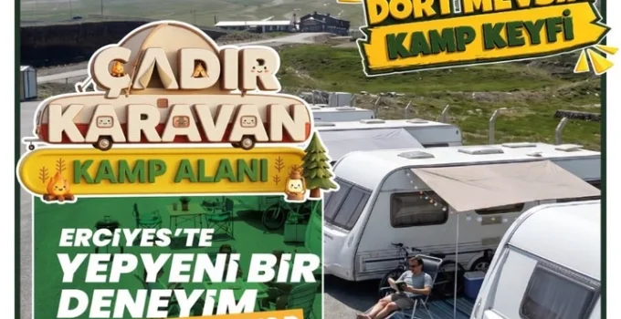 Kayseri Erciyes'Te Çadır Karavan Kamp Alanı Doğaseverleri Bekliyor