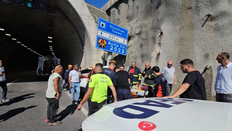 Zonguldak’ta yürekleri ağza getiren kaza… Tünelin girişine böyle ok gibi saplandı…