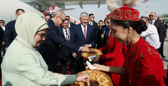 Cumhurbaşkanı Erdoğan Bişkek'Te