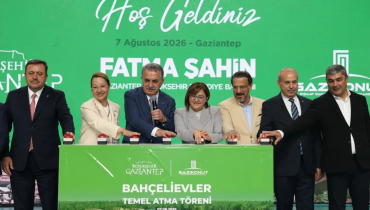 Gaziantep’te Bin Konut Için Anahtar Teslimi Yapıldı… 5 Bin Konutluk Projeye Temel