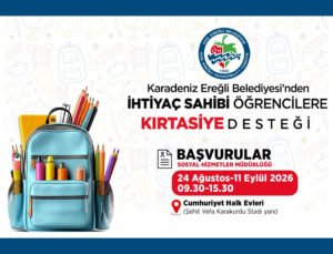Kdz. Ereğli Belediyesi’nden yeni eğitim öğretim yılında öğrencilere kırtasiye desteği