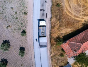 Manisa Soma’da Asfalt Çalışmaları Devam Ediyor