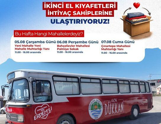 Zonguldak Belediyesi’nin ‘Açık Dükkan’ Otobüsü İhtiyaç Sahipleri İçin Yollarda